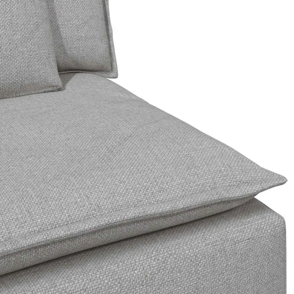 vidaXL Modulaire bank met kussens wolk grijs