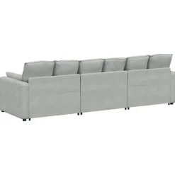 vidaXL Modulaire bank met kussens lichtgrijs