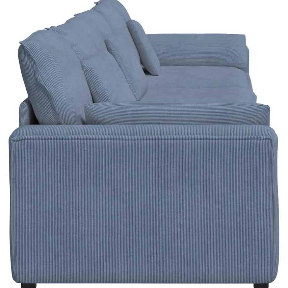 vidaXL Modulaire bank met kussens blauw