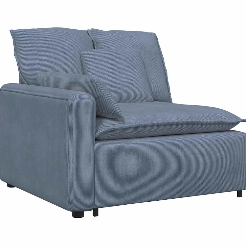 vidaXL Modulaire bank met kussens blauw