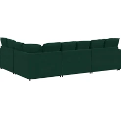 vidaXL Modulaire bank met kussens fluweel donkergroen
