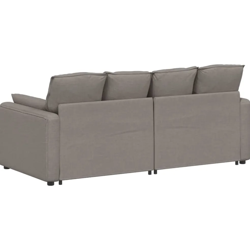 vidaXL Modulaire bank met kussens taupe