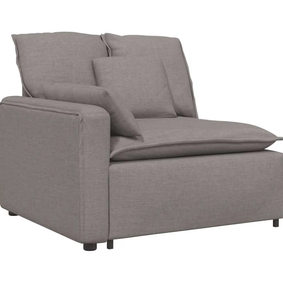 vidaXL Modulaire bank met kussens taupe