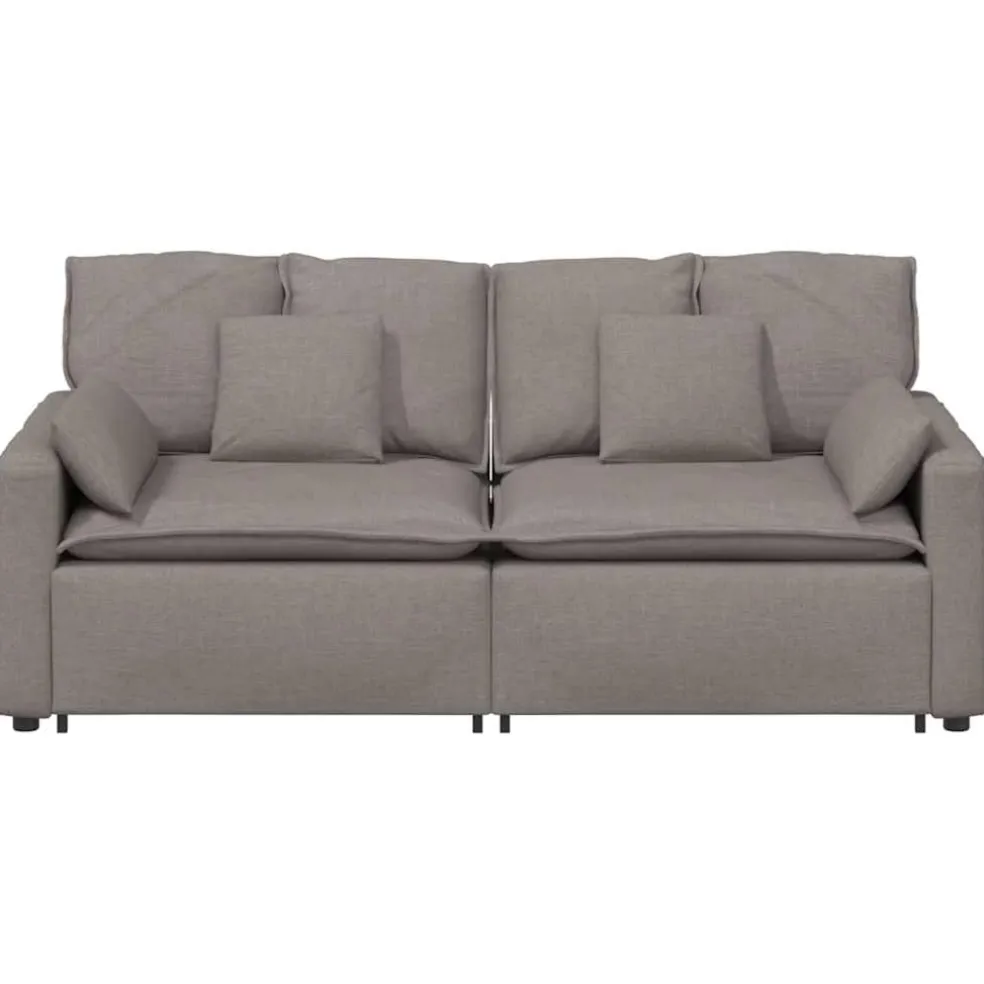 vidaXL Modulaire bank met kussens taupe