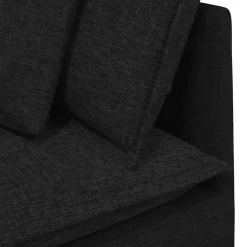 vidaXL Modulaire bank met kussens stof zwart