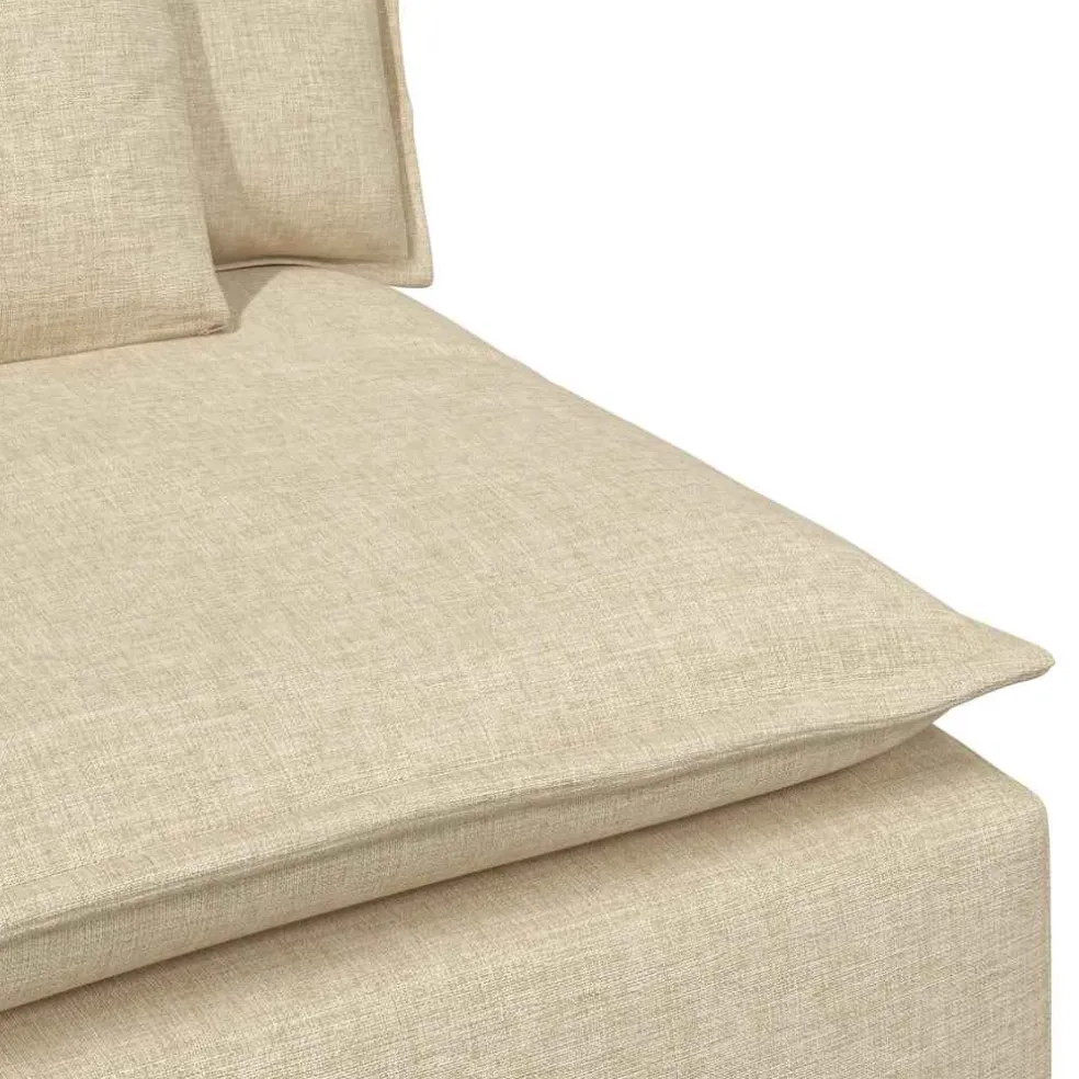 vidaXL Modulaire bank met kussens crèmekleurig