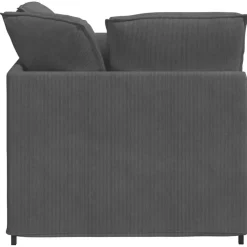 vidaXL Modulaire bank met voetenbank&kussens corduroy stof donkergrijs