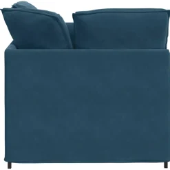 vidaXL Modulaire bank met voetenbank en kussens fluweel blauw