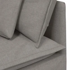 vidaXL Modulaire bank met voetenbank en kussens stof taupe