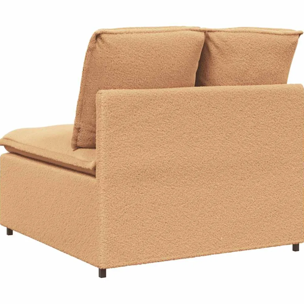 vidaXL Modulaire bank middenmodule met kussens 100 cm beige