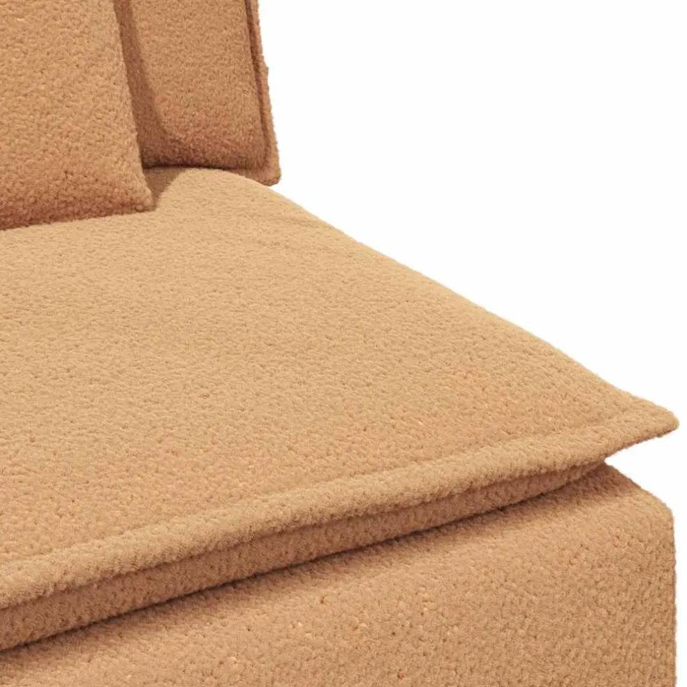 vidaXL Modulaire bank middenmodule met kussens 100 cm beige