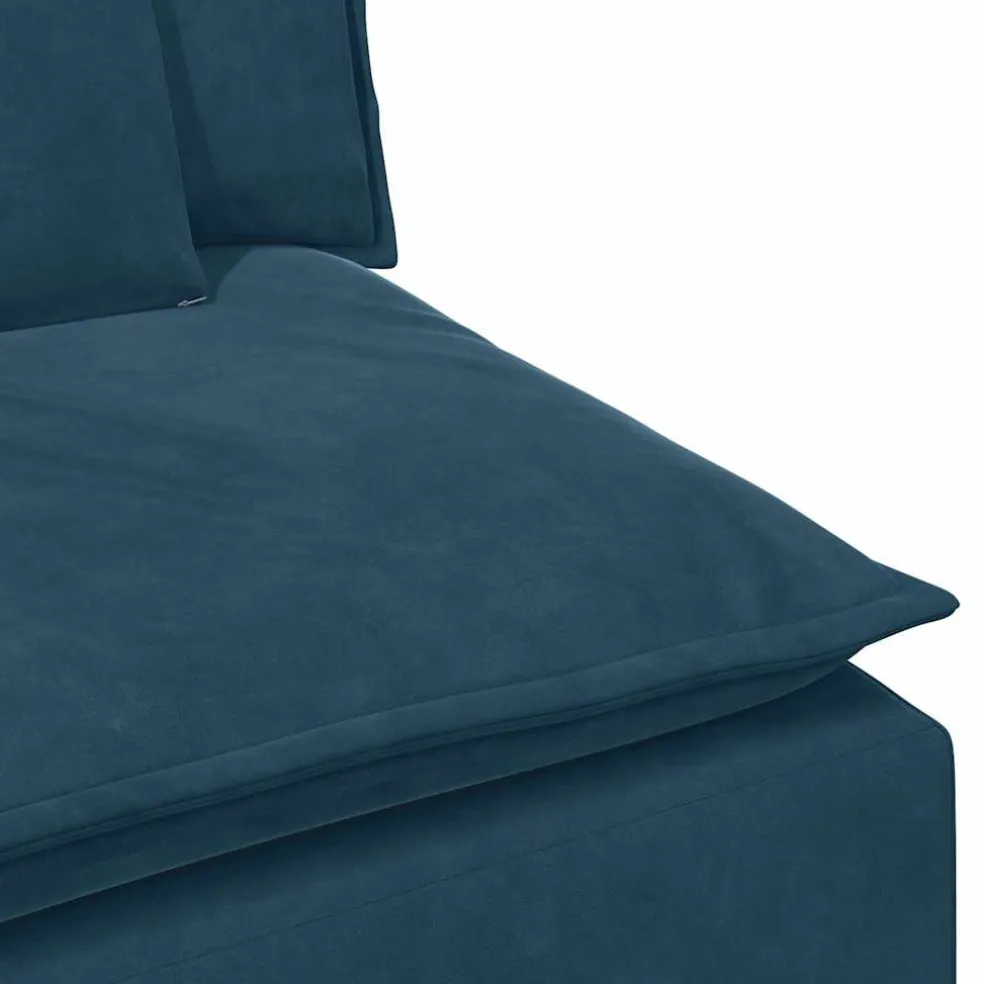 vidaXL Modulaire bank middenmodule met kussens 100 cm blauw