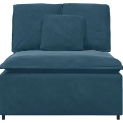 vidaXL Modulaire bank middenmodule met kussens 100 cm blauw