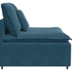 vidaXL Modulaire bank middenmodule met kussens 100 cm blauw