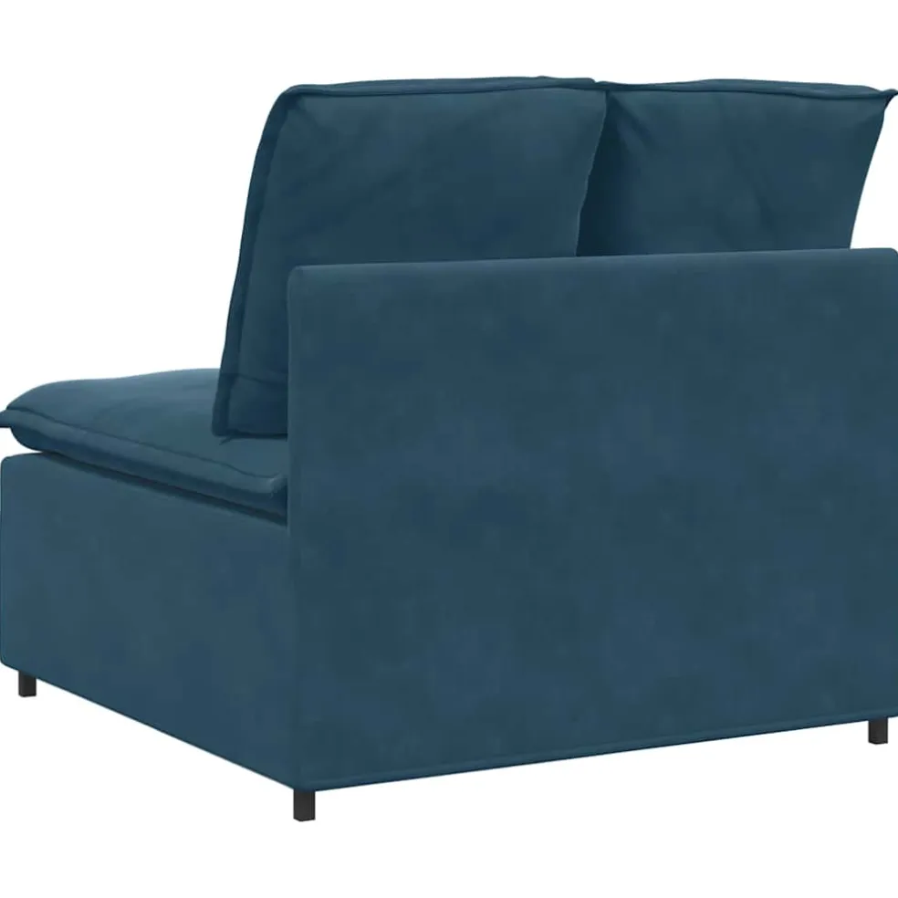 vidaXL Modulaire bank middenmodule met kussens 100 cm blauw