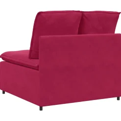 vidaXL Modulaire bank middenmodule met kussens 100 cm wijnrood