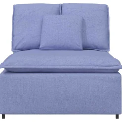 vidaXL Modulaire bank middenmodule met kussens 100 cm spijkerblauw