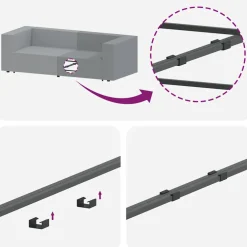 vidaXL Modulaire bank middenmodule met kussens 100 cm wolk grijs