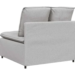 vidaXL Modulaire bank middenmodule met kussens 100 cm wolk grijs