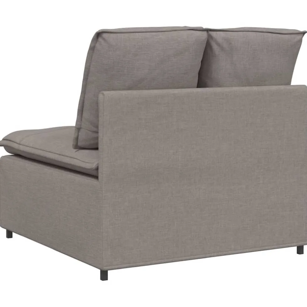 vidaXL Modulaire bank middenmodule met kussens 100 cm taupe