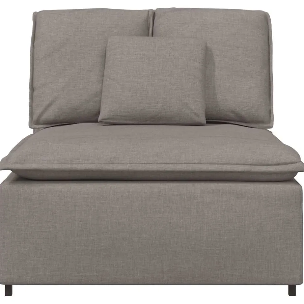 vidaXL Modulaire bank middenmodule met kussens 100 cm taupe