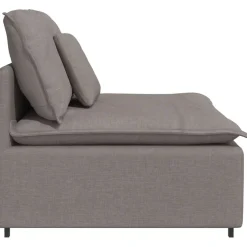 vidaXL Modulaire bank middenmodule met kussens 100 cm taupe