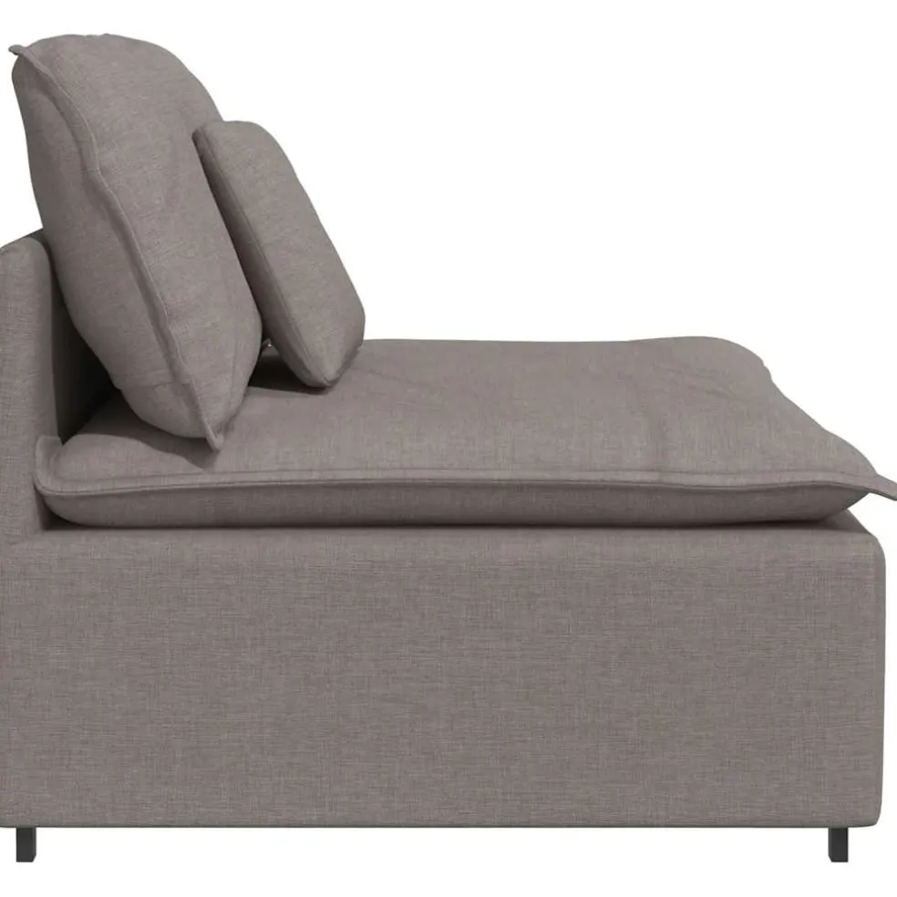 vidaXL Modulaire bank middenmodule met kussens 100 cm taupe