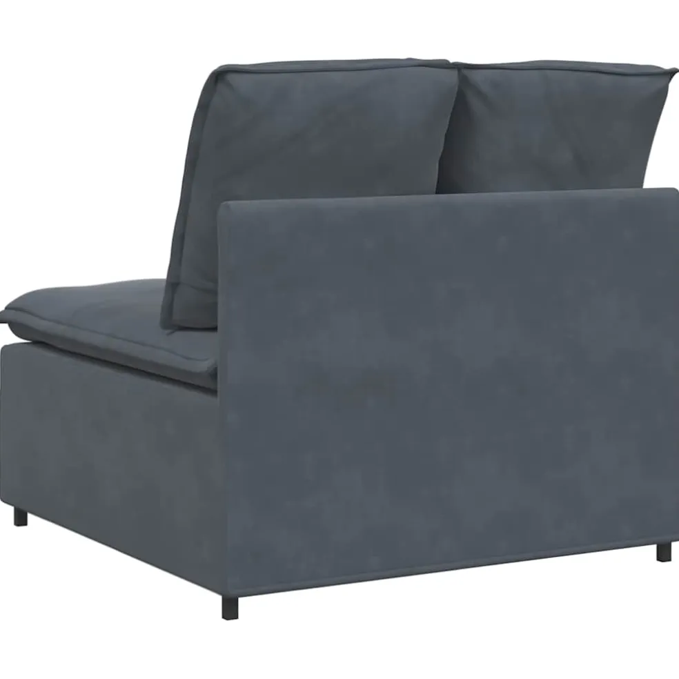 vidaXL Modulaire bank middenmodule met kussens 100 cm donkergrijs