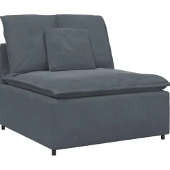 vidaXL Modulaire bank middenmodule met kussens 100 cm donkergrijs