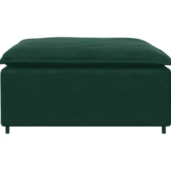 vidaXL Modulaire bank voetenbank module donkergroen 100x100x48 cm