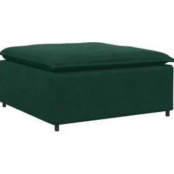 vidaXL Modulaire bank voetenbank module donkergroen 100x100x48 cm