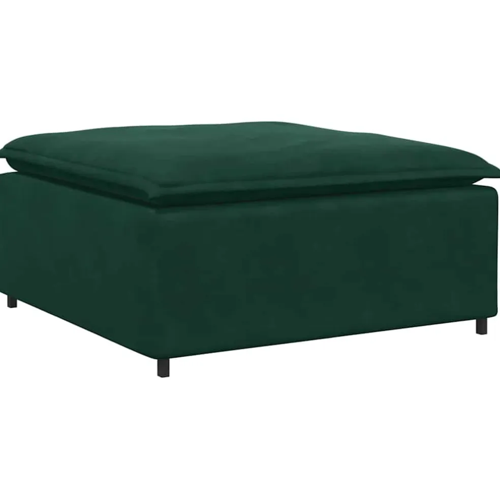 vidaXL Modulaire bank voetenbank module donkergroen 100x100x48 cm