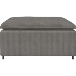 vidaXL Modulaire bank voetenbank module lichtgrijs 100x100x48 cm
