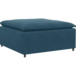 vidaXL Modulaire bank voetenbank module blauw 100x100x48 cm