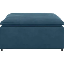 vidaXL Modulaire bank voetenbank module blauw 100x100x48 cm
