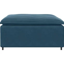 vidaXL Modulaire bank voetenbank module blauw 100x100x48 cm