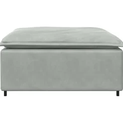 vidaXL Modulaire bank voetenbank module lichtgrijs 100x100x48 cm
