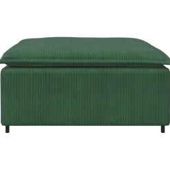 vidaXL Modulaire bank voetenbank module donkergroen 100x100x48 cm