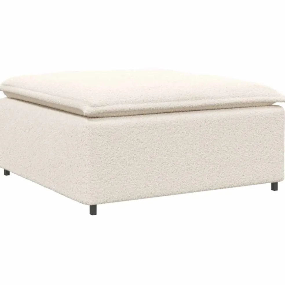 vidaXL Modulaire bank voetenbank module crème 100x100x48 cm