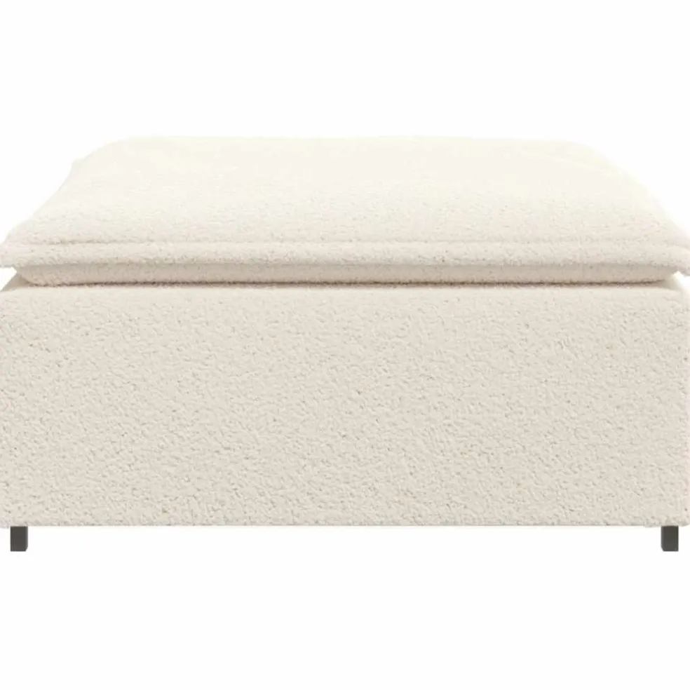 vidaXL Modulaire bank voetenbank module crème 100x100x48 cm