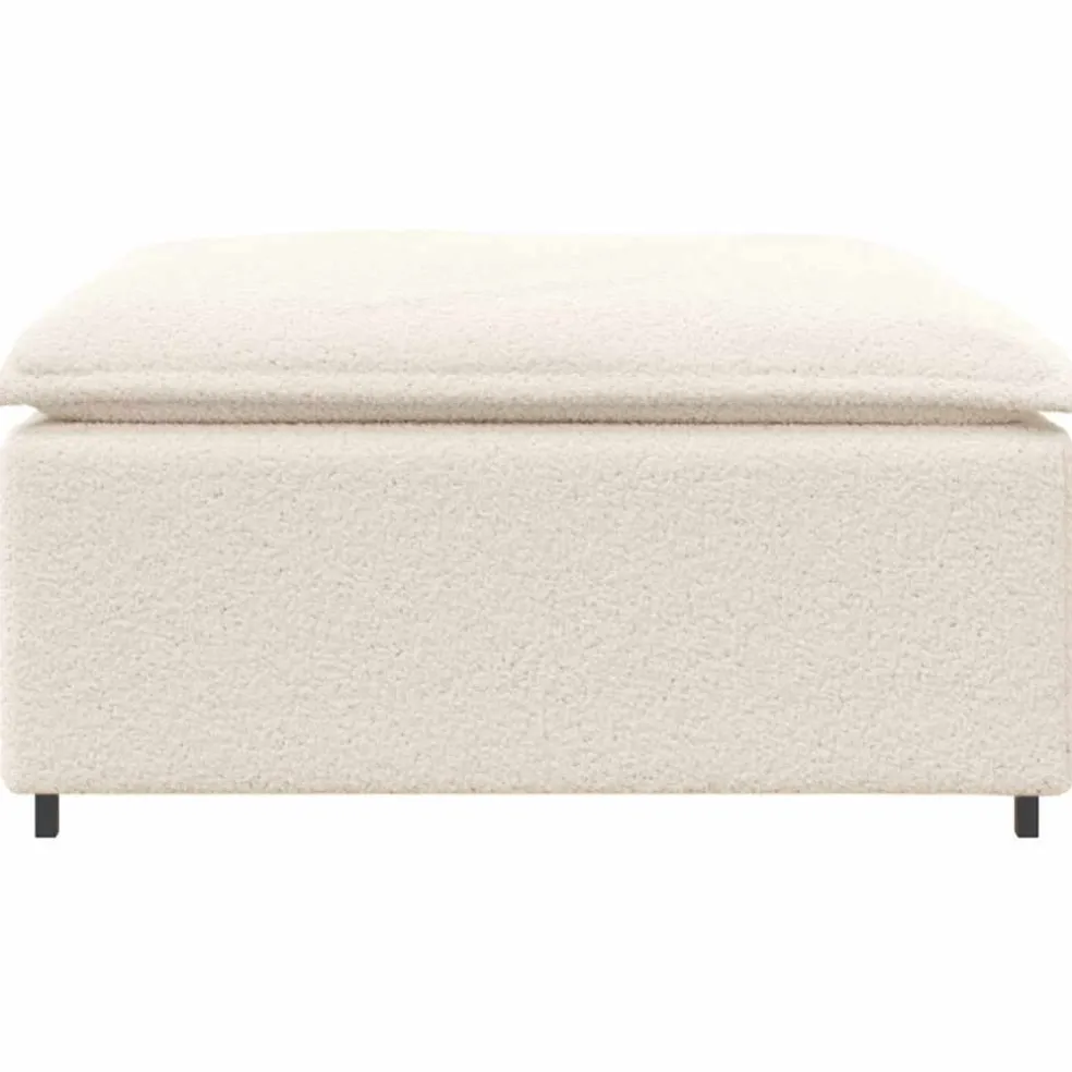 vidaXL Modulaire bank voetenbank module crème 100x100x48 cm