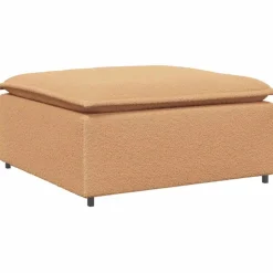 vidaXL Modulaire bank voetenbank module beige 100x100x48 cm
