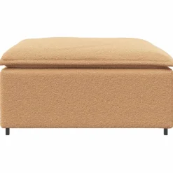 vidaXL Modulaire bank voetenbank module beige 100x100x48 cm