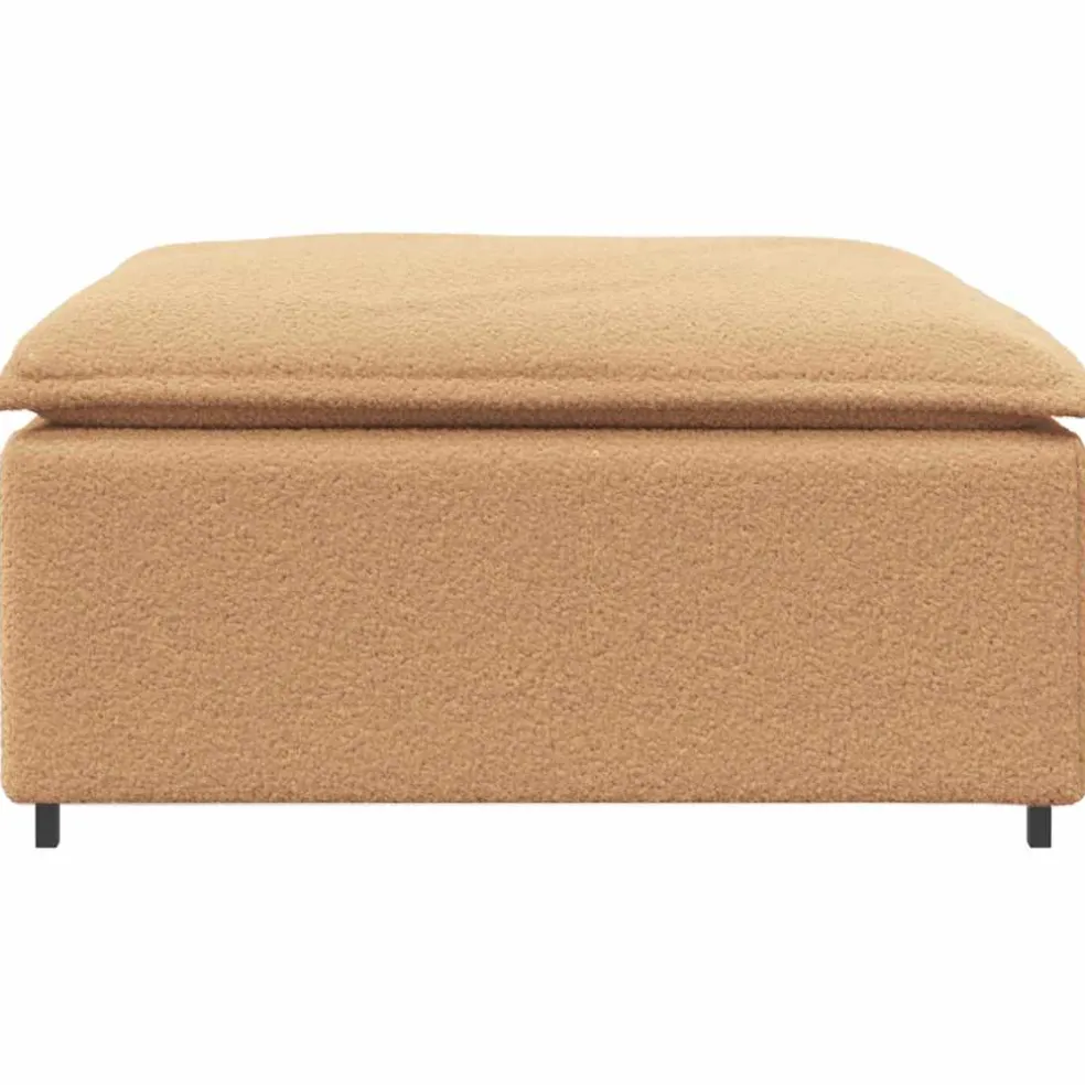 vidaXL Modulaire bank voetenbank module beige 100x100x48 cm