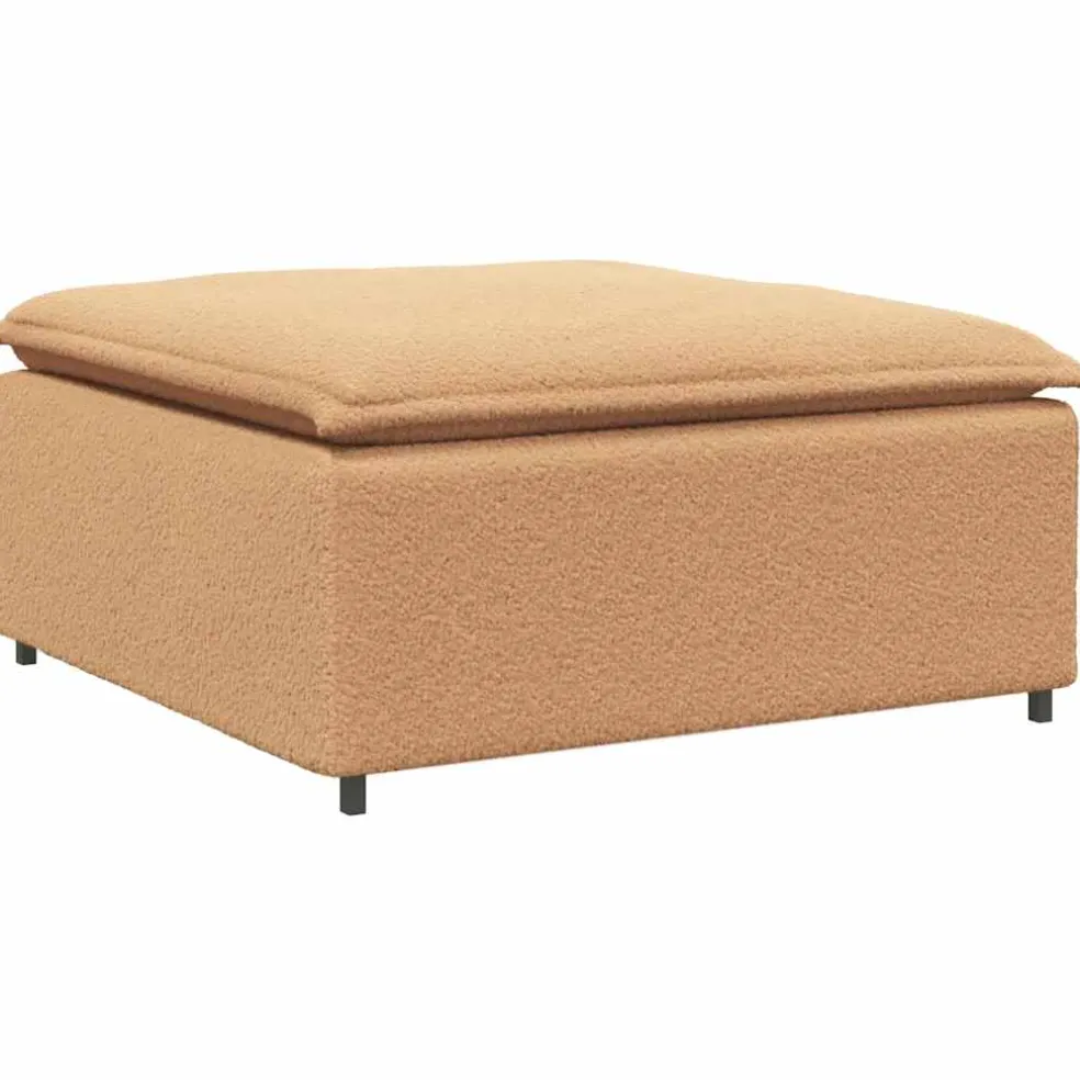 vidaXL Modulaire bank voetenbank module beige 100x100x48 cm