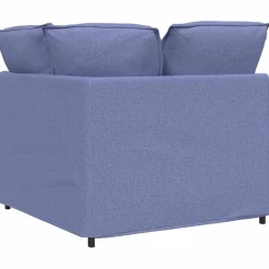 vidaXL Modulaire hoekmodule bank met kussens 100 cm spijkerblauw