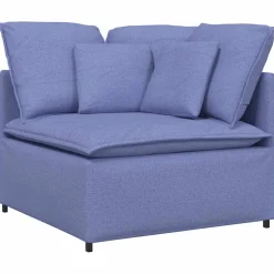 vidaXL Modulaire hoekmodule bank met kussens 100 cm spijkerblauw