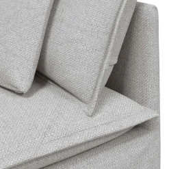 vidaXL Modulaire hoekmodule bank met kussens 100 cm wolk grijs