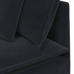 vidaXL Modulaire hoekmodule bank met kussens 100 cm zwart