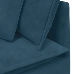 vidaXL Modulaire hoekmodule bank met kussens 100 cm blauw